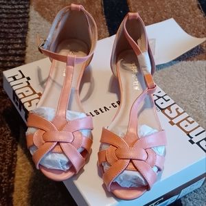 Chelsea Crew Fontana Low Wedge 8M Coral